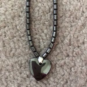 Hematite Heart Necklace